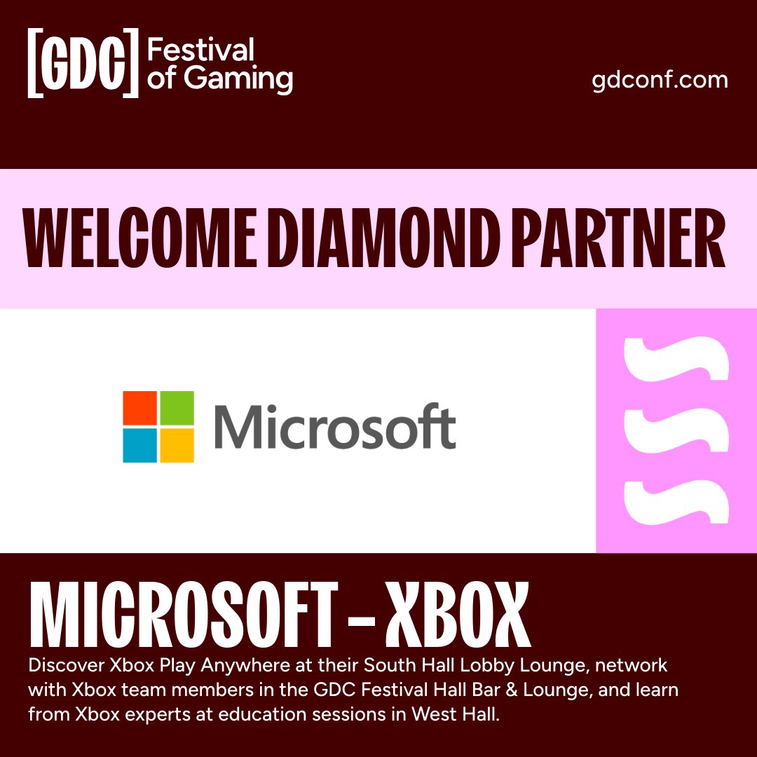 Official_GDC's tweet image. Game-changing news! Diamond Partner @Microsoft and @Xbox are bringing Xbox Play Anywhere to life at GDC Festival of Gaming 2026! Experience seamless gaming across devices through networking, demos and expert-led sessions at 3 locations.
Ready to play anywhere? Join us:…