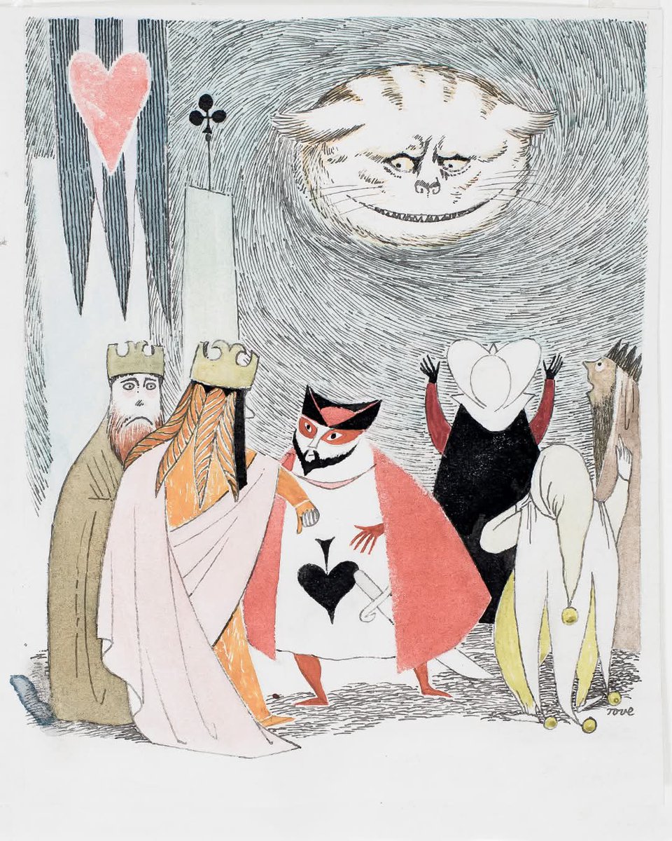 ElliottBlackwe3's tweet image. Alice in Wonderland illustration by Tove Jansson