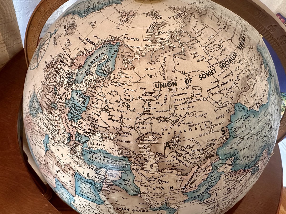 fav bizarre parent possession is this globe from the early nineties - out of date literally moments after it was printed