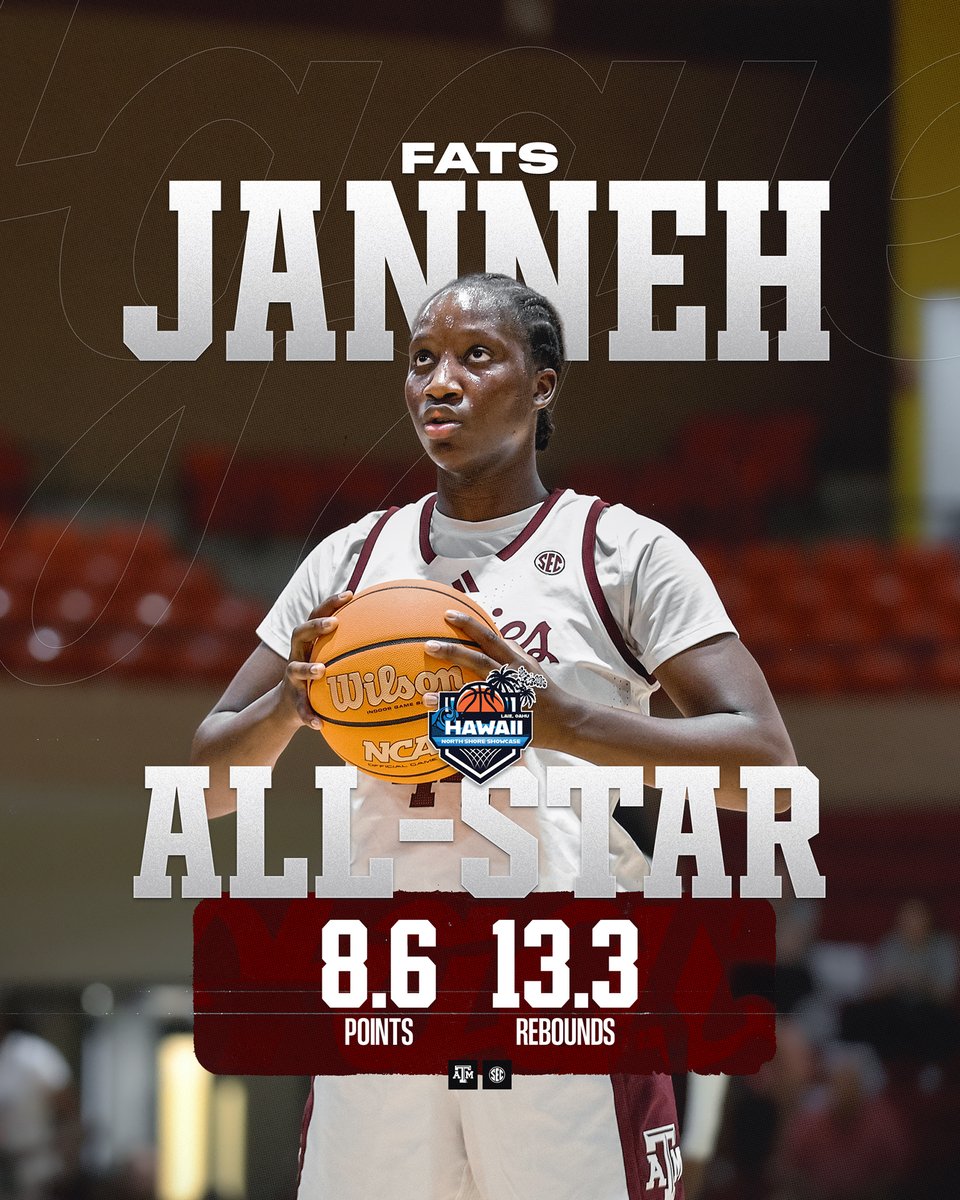All-Star status in Hawaii for Fats Janneh ⭐️👏

#GigEm