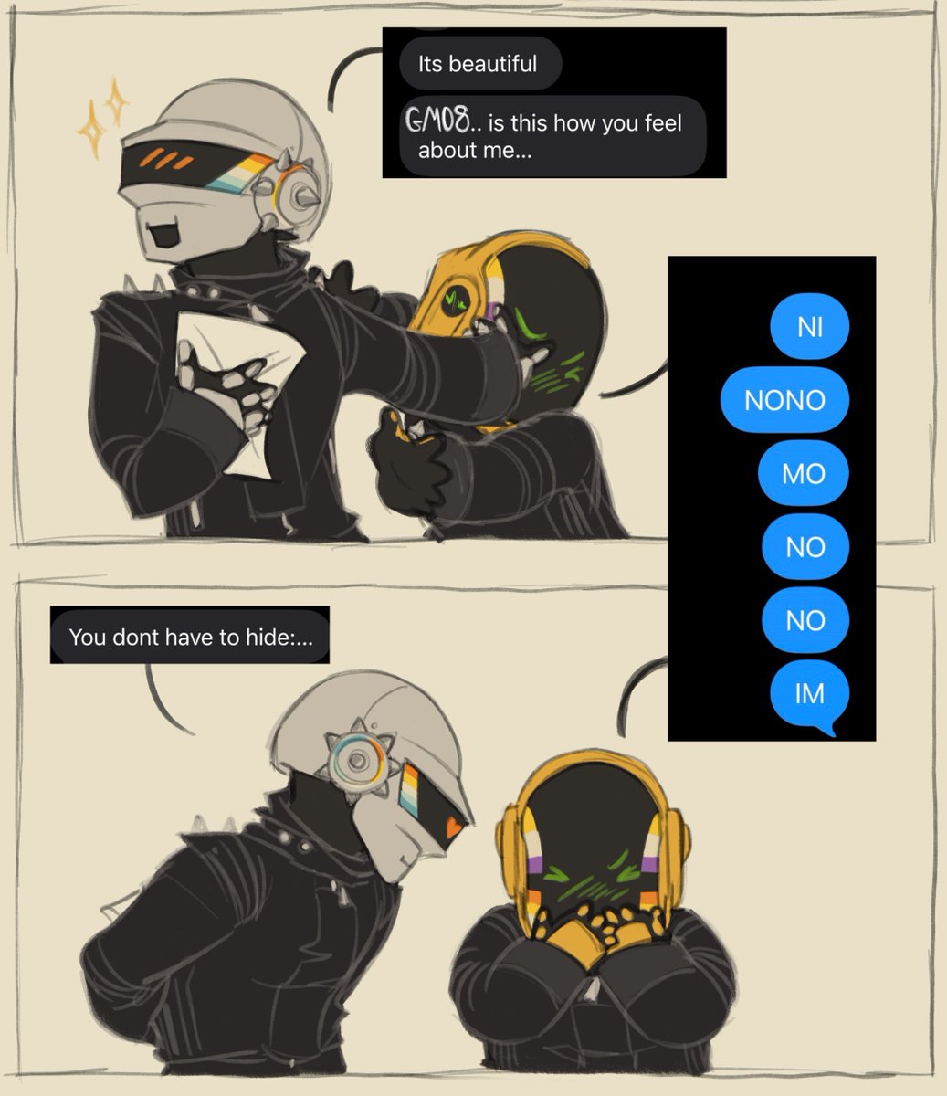 colelikeliker's tweet image. A silly thing I made based on me and Froyo’s silly convo just for the laughs! #daftpunk