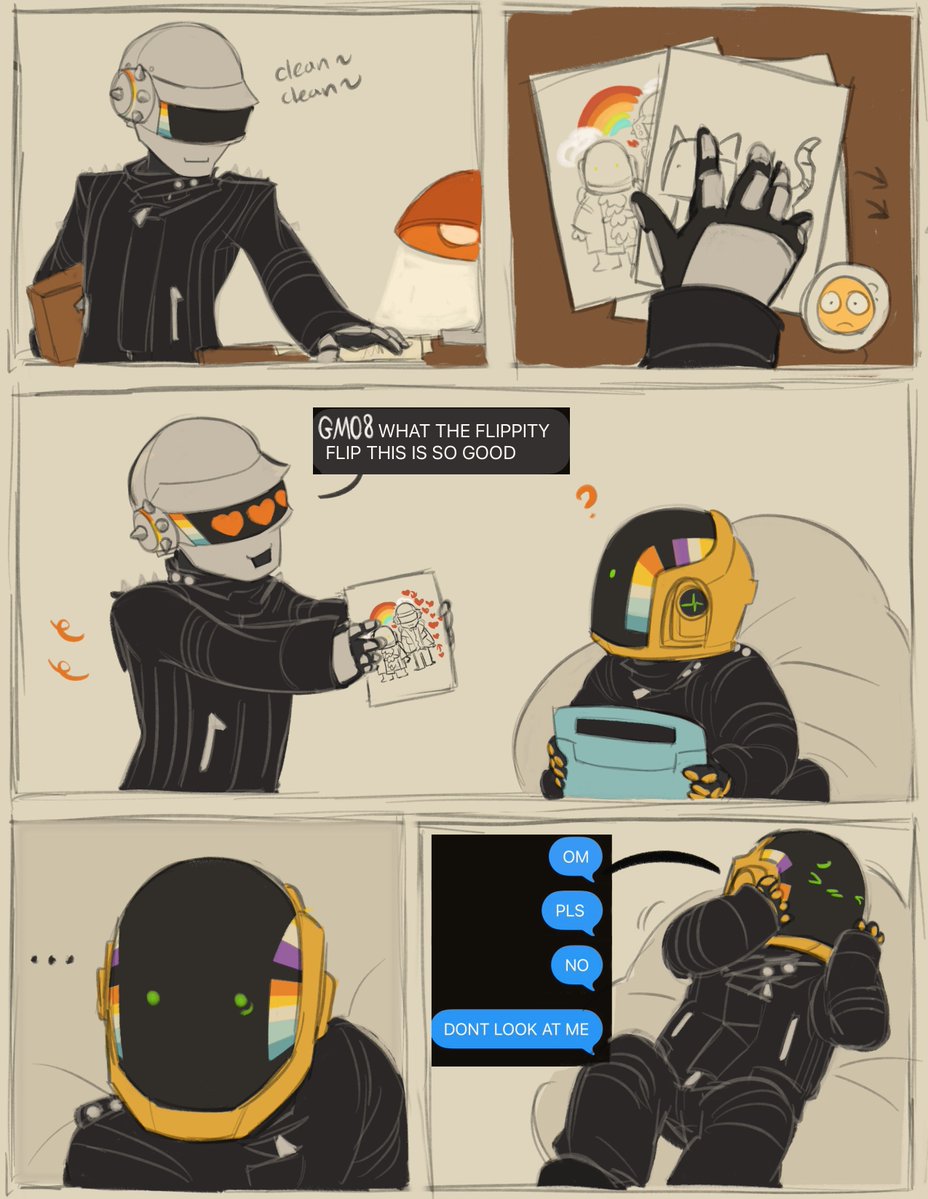 colelikeliker's tweet image. A silly thing I made based on me and Froyo’s silly convo just for the laughs! #daftpunk