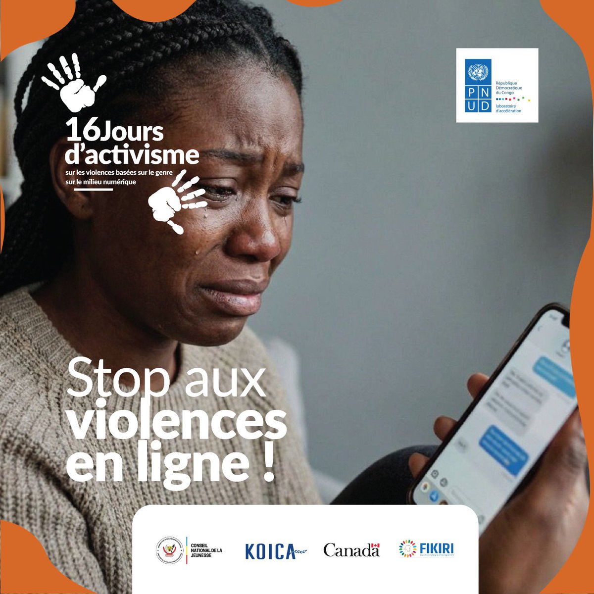 MarieMusa15's tweet photo. Une insulte. Un message privé menaçant. Une infox. Ce sont des violences numériques. ✋ Stop ! »
#StopVBG #16Jours #ViolencesNumériques, @fikiriSDG @Olivier  @Serge @PNUDRDC https://t.co/36SwFsZTrl