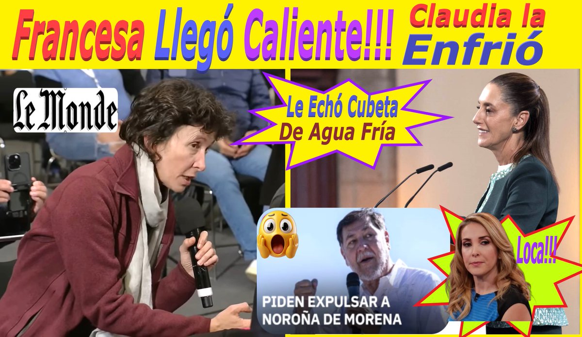 <a href="/Amina_maktub/">AminaMaktub🇲🇽🇲🇽🇲🇽🐝</a> <a href="/JAVIER84453114/">JAVIER</a> <a href="/RoanaBuenavent1/">Mexicana Patriota 🇲🇽🇲🇽🇲🇽 Primero México.</a> <a href="/Ismuel2181859/">SaToRe del Pueblo</a> <a href="/IlanBalam/">ilan</a> <a href="/SoyPedr95551952/">Soy Pedro.</a> <a href="/HAM120539/">Hector Aguilar</a> <a href="/ramle_laura/">LAURA RAMLE</a> <a href="/berdejo_victor/">Victor Berdejo</a> <a href="/Anamariavazquez/">Ana María Vázquez</a> <a href="/alfonso/">@lfonso🇲🇽</a> <a href="/RESObradorista/">❤🖤🤍💜💙 #RESO</a> <a href="/CESA2209/">César Eduardo</a> <a href="/Jacinta_Camila/">Jacinta Camila🌻 🇲🇽 💕ojos negros piel Canela.</a> <a href="/PaulosorioDr/">Paulino Osorio</a> <a href="/Avelemor/">Avelemor</a> <a href="/Burllon/">Ocsicnarf Reivaj</a> <a href="/FancyandTheCity/">Nancy Nieto</a> <a href="/ConLa4T2024/">Sr. Jauregui</a> <a href="/garadidele/">Pavaroti</a> <a href="/Diotimais/">Isolda</a> <a href="/ArrazolaVecina/">Claudia</a> <a href="/platagarbutt31/">Sandruska psicótica y bellaca 🌙🪐</a> <a href="/pechiporter/">Reyna Garcia</a> <a href="/IYAzGrande/">I de puntito i con Ámbar.</a> <a href="/ahuizotl70/">maxtli</a> <a href="/EloisaV84411270/">Eloisa Villarreal</a> <a href="/Bgg6017/">Cide Hamete Benengeli 🍥</a> <a href="/MariaEl95097388/">Mariel</a> <a href="/ivyc61/">Ivonne CG</a> <a href="/letiblancossio/">Leti Blanco</a> <a href="/rociomag3/">ROSQUI MARÍA</a> <a href="/salvarafp/">laura Castillo</a> <a href="/luna_verdad/">Luna Con La Verdad</a> <a href="/catrina_nortena/">La Catrina Norteña</a> <a href="/Flavio6107ROCA/">FABIAN ROCA 🇲🇽Defeño</a> <a href="/eltemagv/">Guille Vidal</a> <a href="/poeterapia/">Poeterapia</a> <a href="/unam_condor/">JOSÉ</a> <a href="/DOLJESSY/">❤❤doljessy❤❤AMLOVER❤❤#RedAMLO</a> <a href="/SilviaIllades/">Silades🇲🇽</a> <a href="/BrujaMaldita2/">Bruja Maldita</a> <a href="/Claudiashein/">Claudia Sheinbaum Pardo</a> <a href="/RicardoBSalinas/">Don Ricardo Salinas Pliego</a> <a href="/ClaudioXGG/">Claudio X. González G.</a> 🔥🔥🔥🔥
Llegó Muy Caliente
🔥La Francesa Reportera y 
🔥La Presidenta <a href="/Claudiashein/">Claudia Sheinbaum Pardo</a> 
la Enfrió!!!
🔥No te Calientes Cautín🔥
🔥🔥🔥🔥
🤣Ardidas!!! 🤣 Sicarias de
<a href="/Radio_Formula/">Grupo Fórmula</a> y <a href="/Excelsior/">Excélsior</a> <a href="/ImagenTVMex/">Imagen Televisión</a> 
🤣Se Lanzan contra <a href="/fernandeznorona/">Fernández Noroña</a>
🤣🤣🤣🤣
youtube.com/live/881e2NPHO…