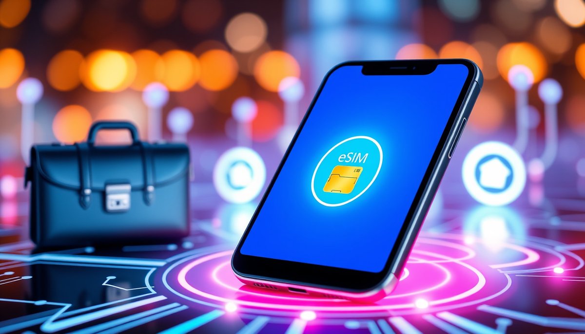 eSimforte's tweet image. 📲💼 Ditch physical SIMs! eSIM tech revolutionizes business phones with seamless network switching, enhanced security, and instant setup. Is your business ready to upgrade? #eSIM #BusinessTech #Innovation