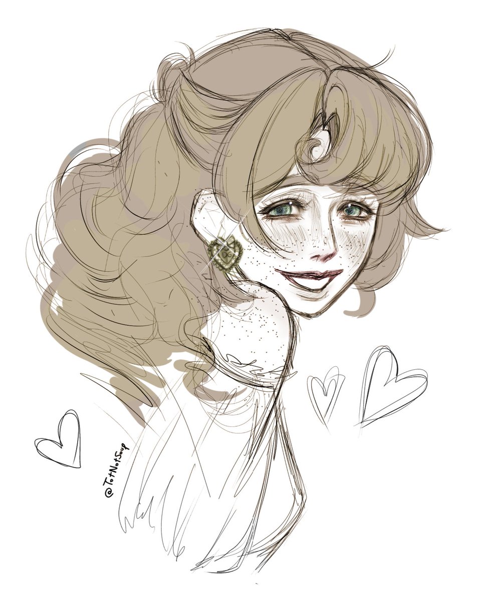TotNotSoup's tweet image. Marie-Josephine, Jean&apos;s twin sister

#oc #sketches