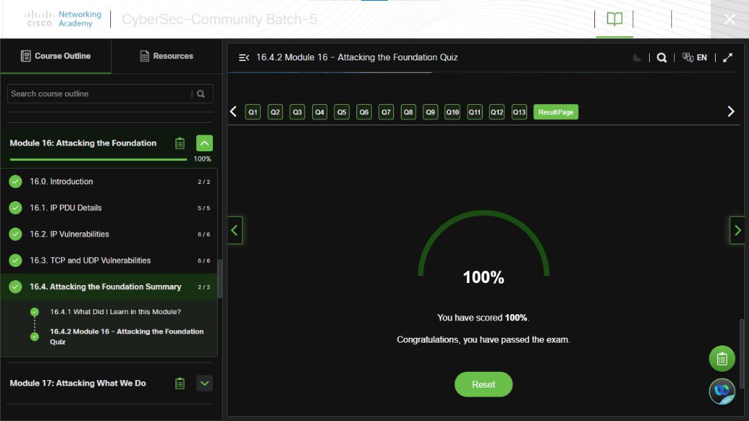 sudosheggs's tweet image. ☑️ day 51/100 of my cybersecurity journey.

knocked off modules 15&amp;gt; attacking the foundation. #100DaysOfCyberSecurity

@ireteeh @TemitopeSobulo @segoslavia @cyberjeremiah @real_nuelOj @Cyblackorg