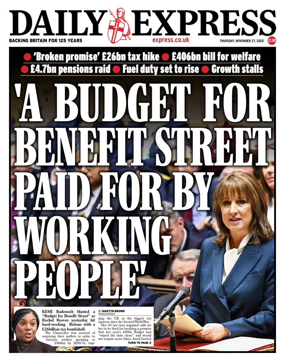 Our Daily Express splash tomorrow #TomorrowsPapersToday
