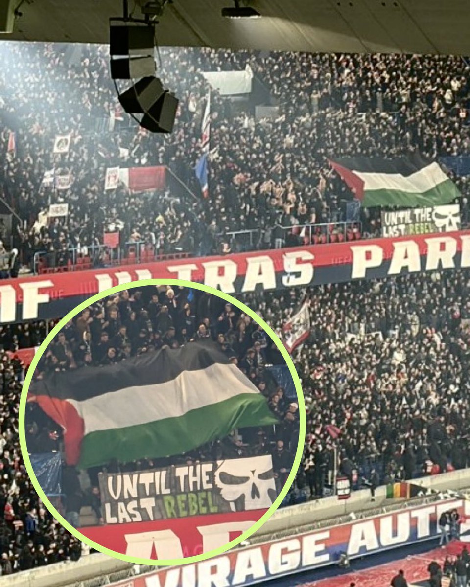 leylahamed's tweet image. PSG fans don’t forget Palestine 🇵🇸

@PSG_inside