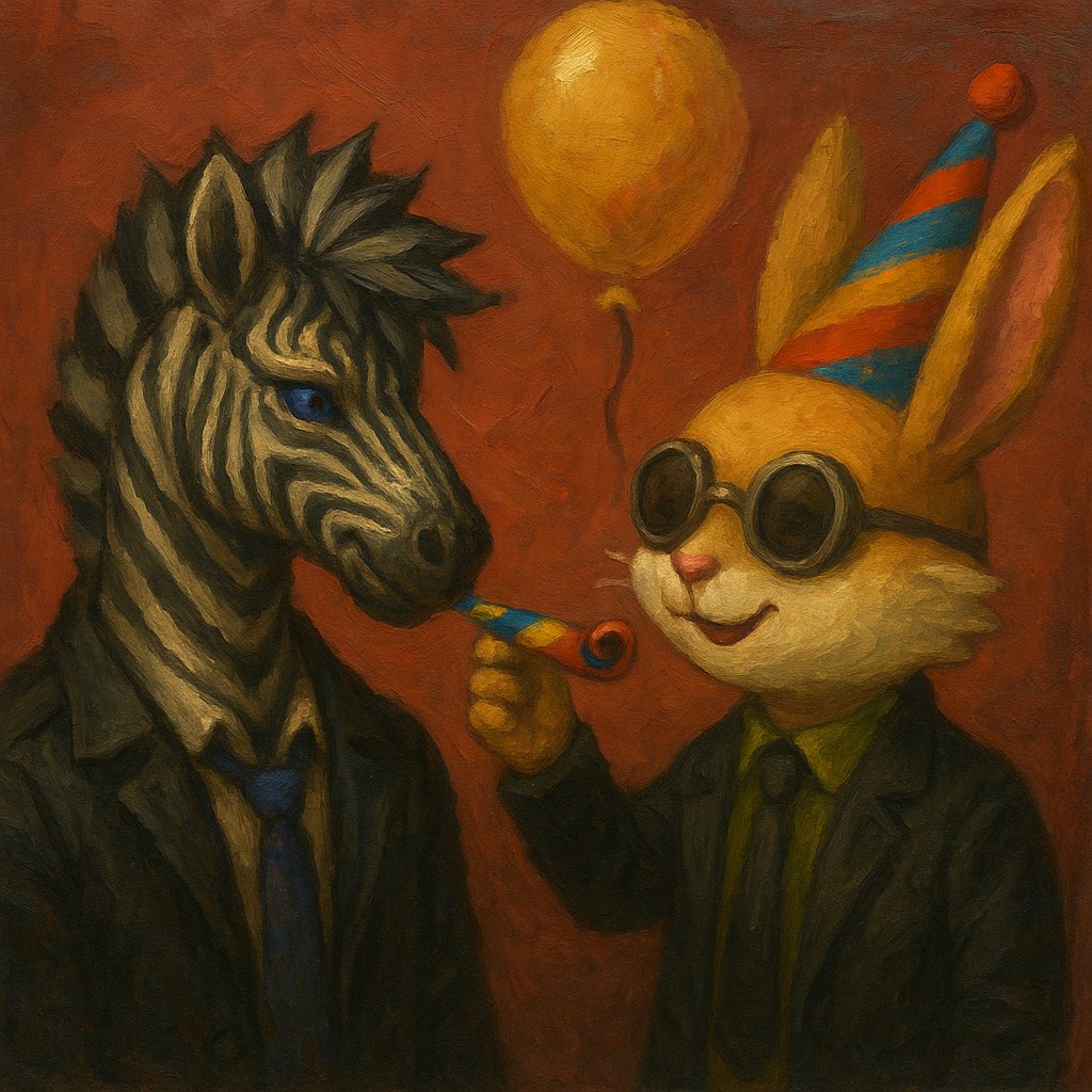 【TMAの日まであと3日】🦁

今回は新幹部　就任祝い㊗️🎉
「ネベネロ」🦓✨

改めまして、ひろゆきさん
おめでとうございます🥳🐰
ピロロロ〜🪈🎶

#TMAart 
#30日はTMAの日