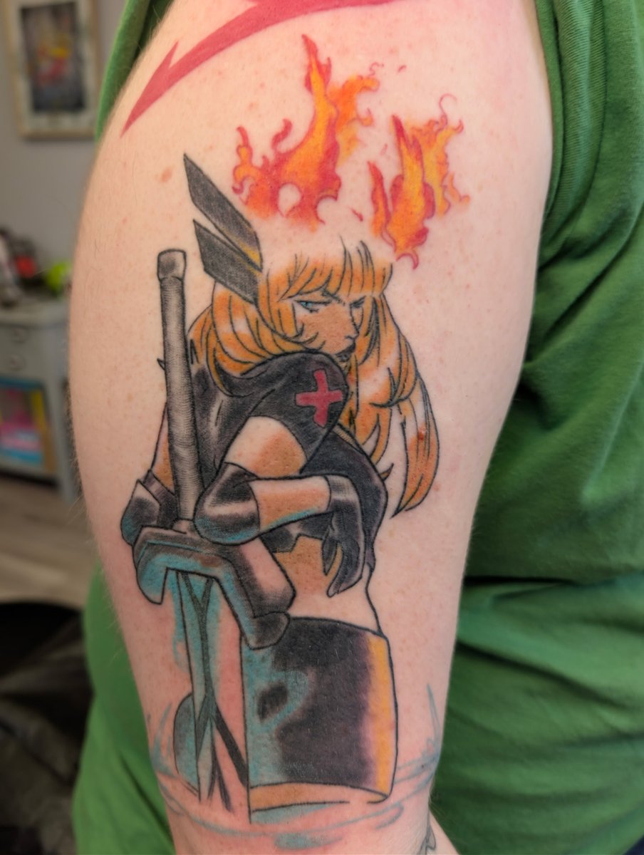 EmbiggenedFan's tweet image. I thought it would be fun to show off my tattoo sleeve of comic characters so far! I'll be adding Ms. Marvel this week, too, which im very excited about.

Each tattoo was done by Yokaia. Tattoo on instagram- give them a look!
