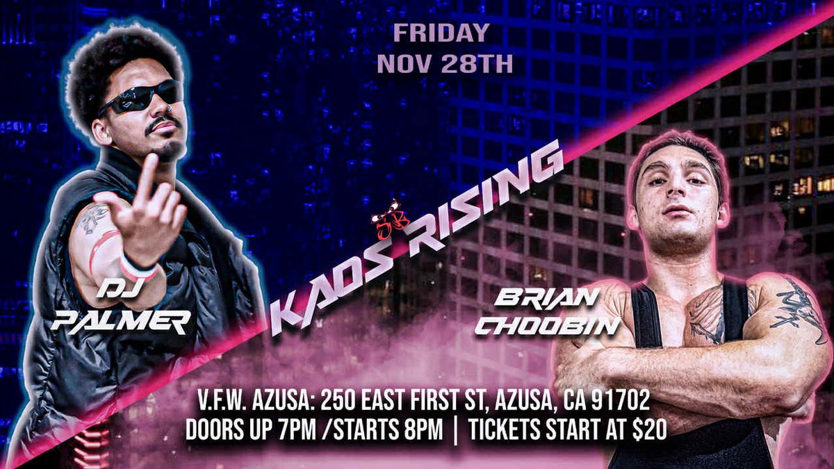 Check out LGW's Big Brother Company <a href="/SantinoBros/">Santino Bros.</a> 

🚨 BLACK FRIDAY SALE! - GET YOUR TIX NOW!!!🚨

Put the turkey leg down, Grab your Loved ones and head out to Azusa, CA for Santino Bros Wrestling presents

⭐️ KAOS RISING - The New Era of Santino Bros Superstars!⭐️

🤑 Use Coupon