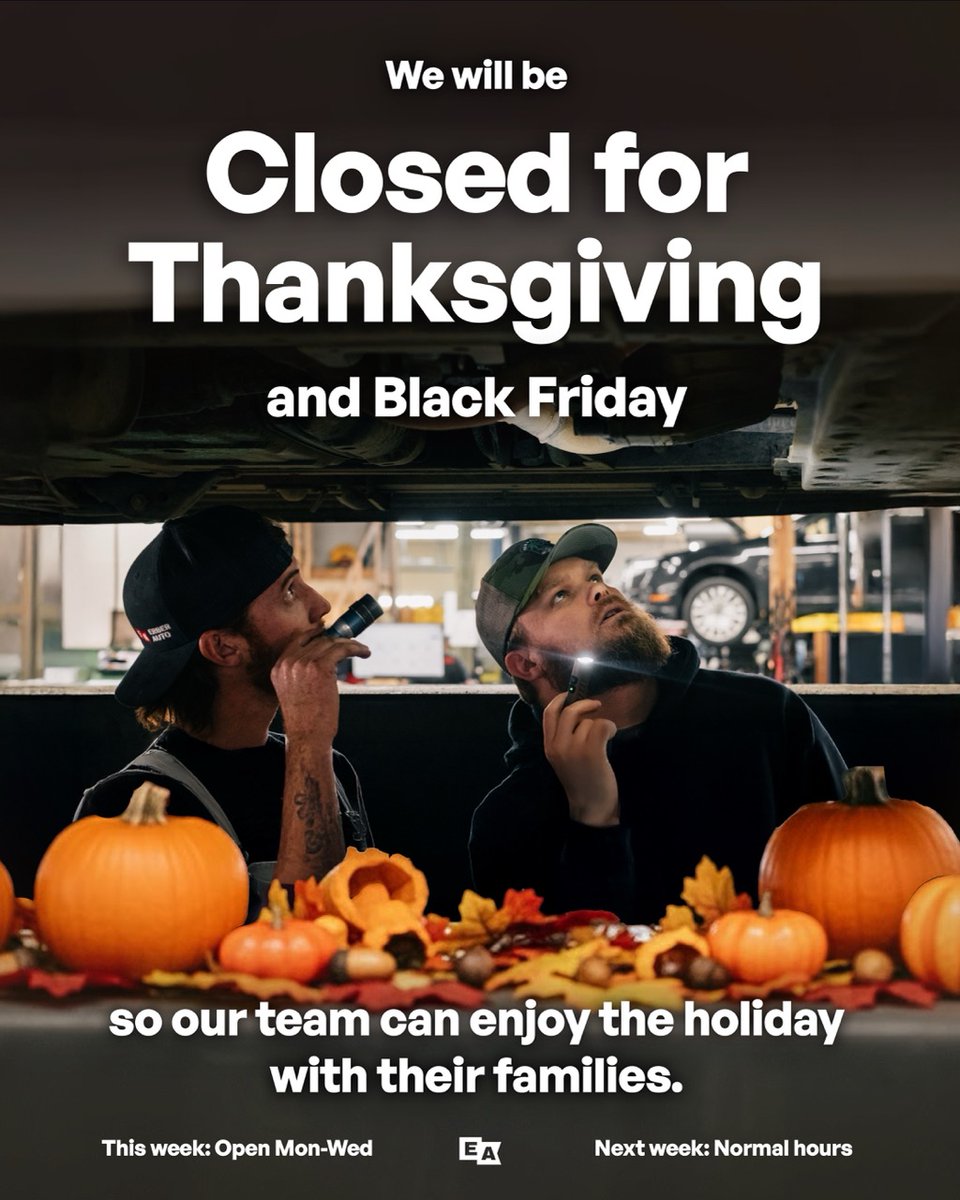 ErberAuto's tweet image. Last day to schedule an appointment before the holiday weekend!