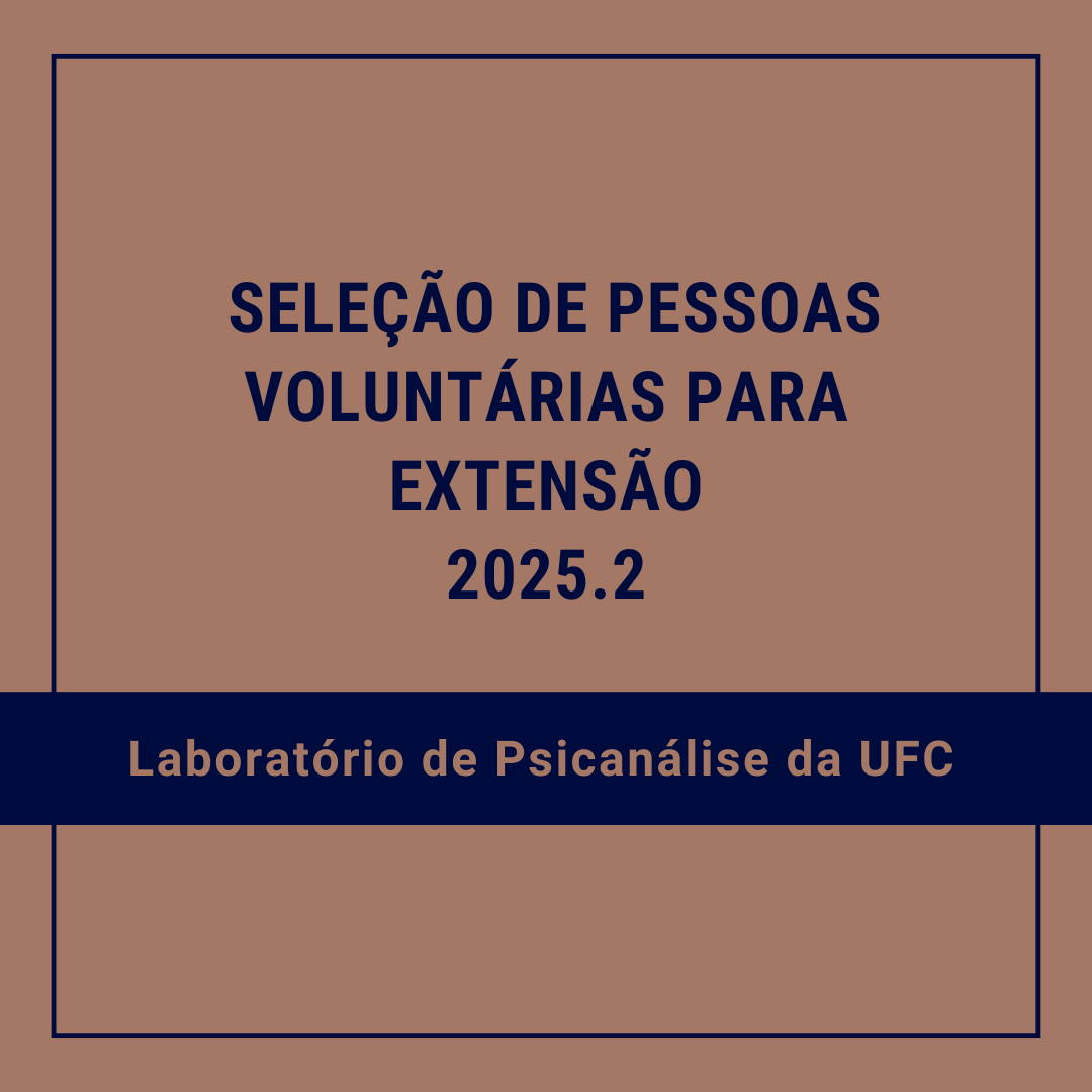 ufcfreud's tweet photo. ➤ Seleção de Pessoas Voluntárias para Extensão - 2025.2
• Para atuação nas atividades dos Projetos de Extensão Laboratório de Psicanálise da UFC e Cine Freud, Cultura e Arte, a partir do semestre letivo 2025.2
• Informações e inscrições: acesse https://t.co/gcHUEmLrxY https://t.co/UHYplVcN0x