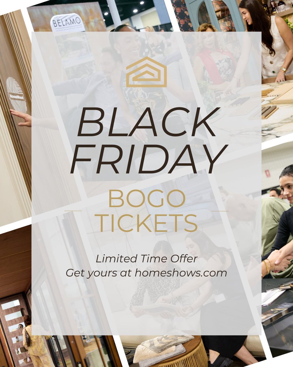 BLACK FRIDAY DEAL JUST DROPPED. 🔥 

Buy one ticket, get one FREE for the 2026 Fort Lauderdale Home Design and Remodeling Show. 
Limited time only. Unlimited inspiration. 

Get yours now at homeshows.com