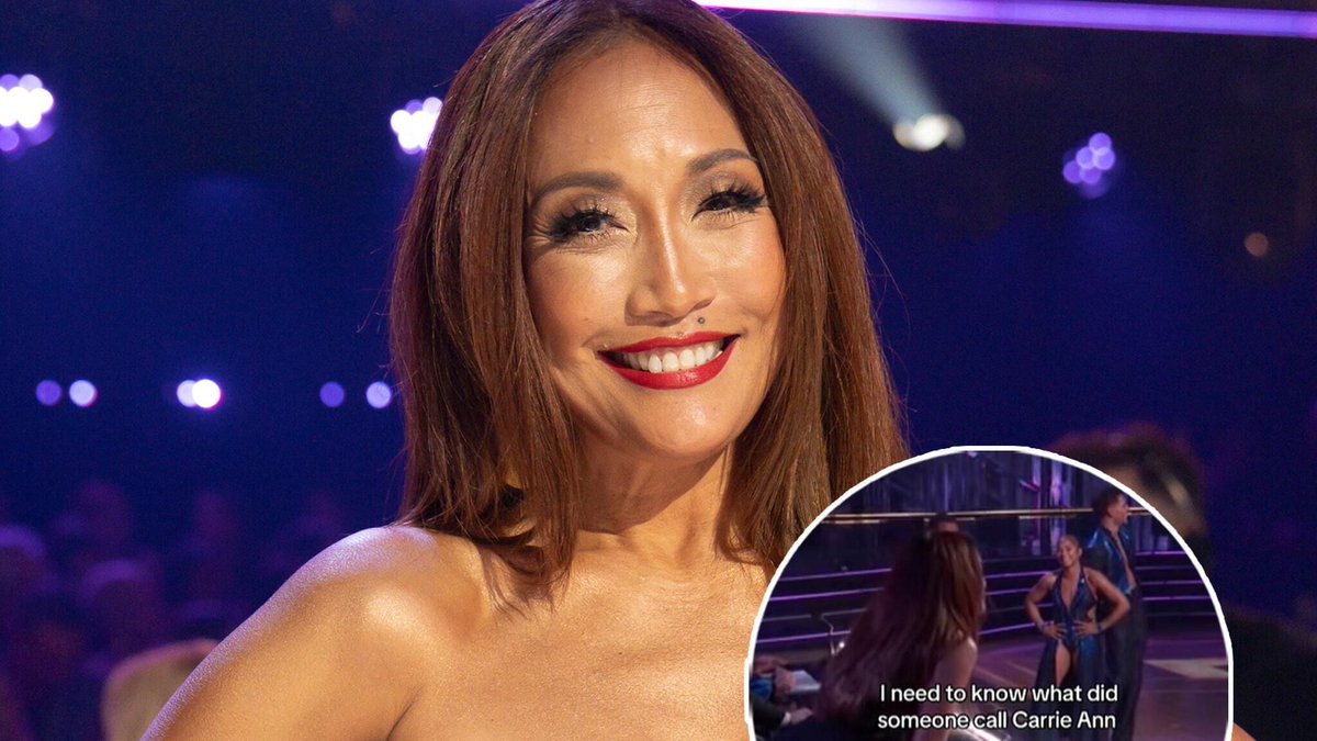 TooFab's tweet image. Carrie Ann Inaba is not sitting back when it comes to hecklers. During the grand finale of Dancing with the Stars, Carrie Ann found herself in an awkward situation while delivering a critique to series finalist Jordan Chiles and Ezra Sosa&apos;s paso doble to Rihanna&apos;s &quot;Breakin&apos;…