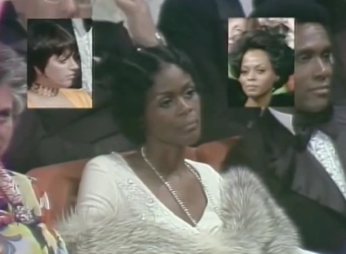 BlackMediaHub's tweet image. Cicely Tyson and Diana Ross at the Oscars, 1973.