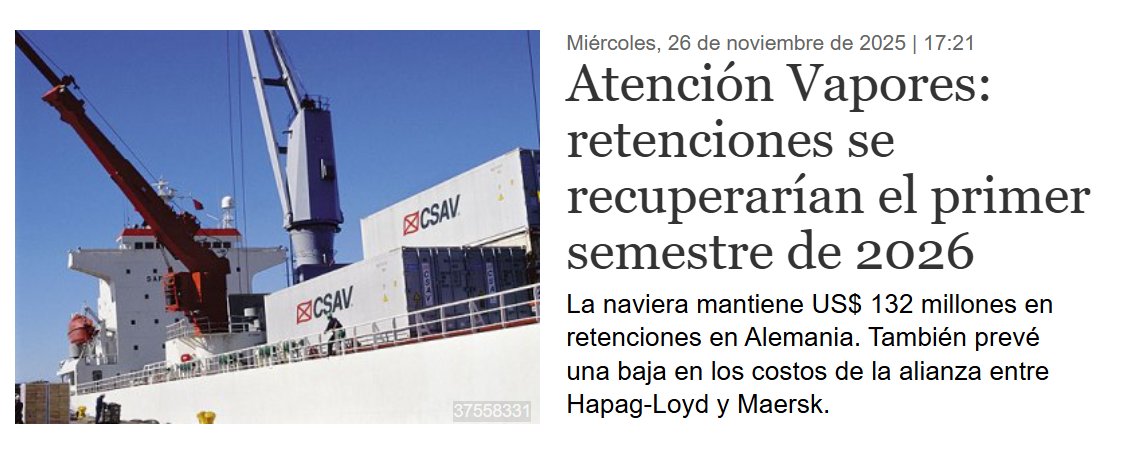 Buenas noticias por parte del barquito. Tiene buena caja para repartir el año que viene. la interrogante esta que hacer después?? se recuperará y mantendrá una buena política de dividendos??
#Vapores #BolsadeSantiago #Chile #Dividendos