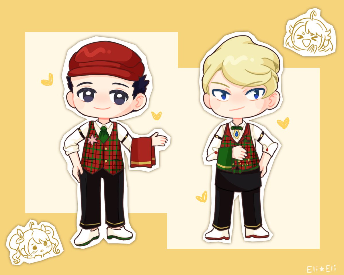 Christmas boys🎄

A bit messy, lately I've just been painting roughly over the sketch, but it's something haha