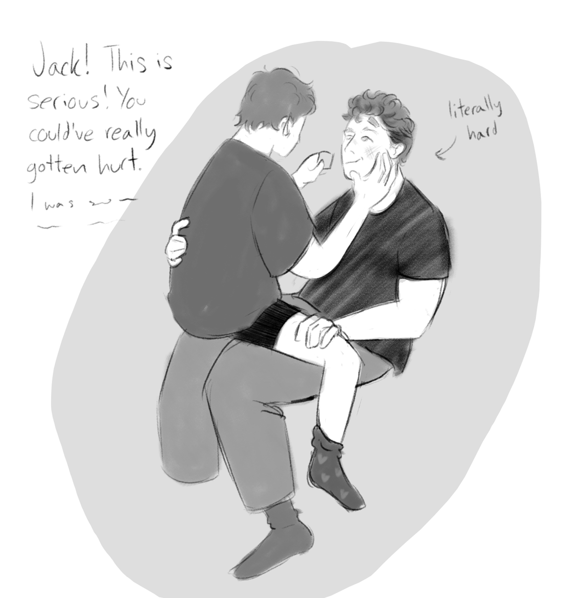 kittykowboy's tweet image. loved this tweet so much i had to sketch it real quick #huckleabbot