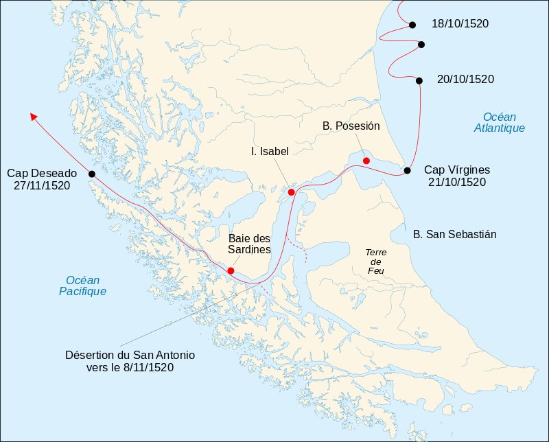 27 de Noviembre 1520: en el extremo sur de América 🌎, el explorador y navegante Fernando de Magallanes cruza el estrecho que lleva su nombre. 

Por fin, entraba en el Océano Pacífico, como el mismo bautizó.

Allí terminó la primera exploración europea de esa zona de Chile 🇨🇱.