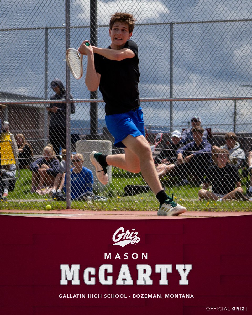 "He is exactly the kind of person we want here. As an added bonus, he’s from Montana" - <a href="/UM_Coach_JBrown/">Jason Brown</a> 

Griz sign 3-time State AA champion Mason McCarty to class of 2026, who enters his senior year with a 65-0 high school singles record.🔥

📰 gogriz.com/news/2025/11/2…

#GoGriz