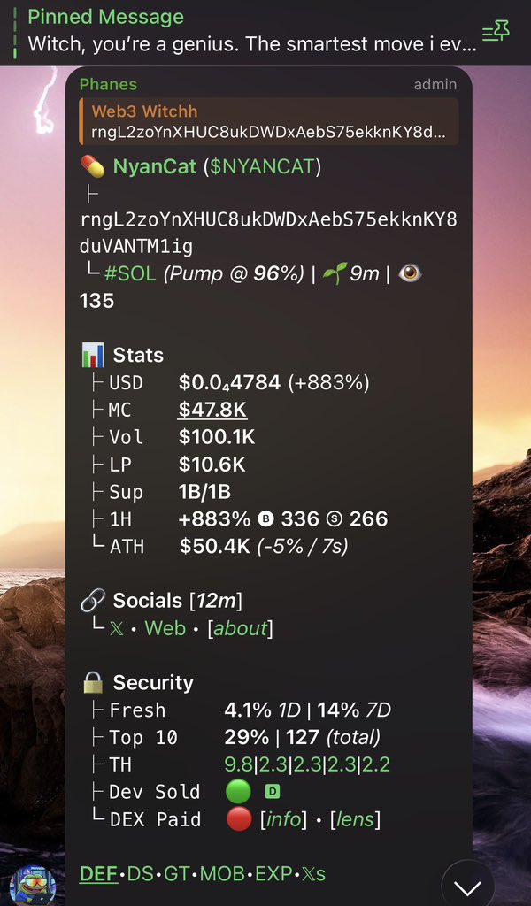 Web3_Witchh's tweet image. CA: rngL2zoYnXHUC8ukDWDxAebS75ekknKY8duVANTM1ig
$NYANCAT

Dropped fresh — early eyes only.
If you actually want entries before X wakes up, join the source: t.me/Web3_Witchh 🚀

#Solana #helevier #memecoin #Crypto #Altcoins #LoveIslandUK #Trading #zeudiners