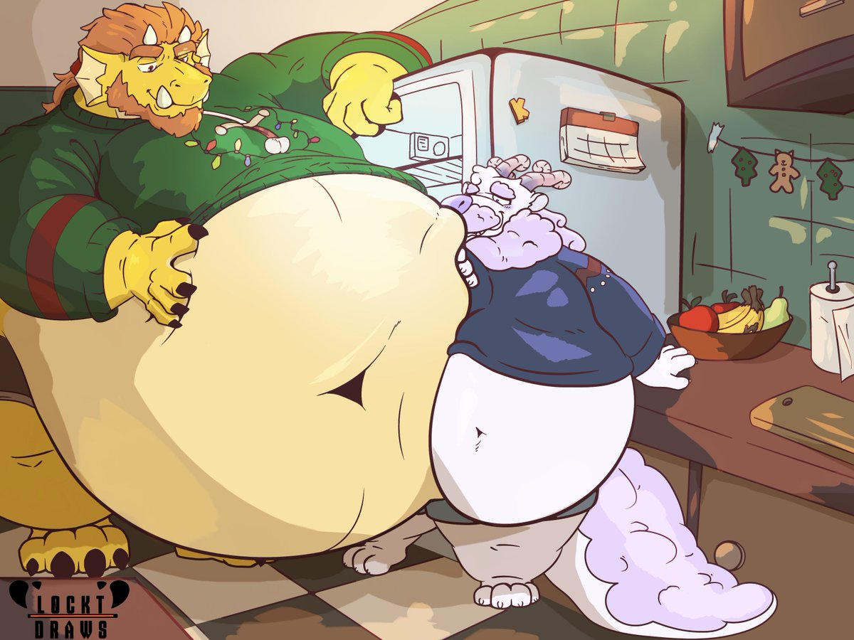 The fetivities are near but the fridge is already empty, and Krim surely doesn't look full yet, there's  still a month to go..!
comm done for <a href="/Tai__Fox/">Professional Bed Breaker</a> and <a href="/RafuteruNBC/">RafuteruBC</a> !