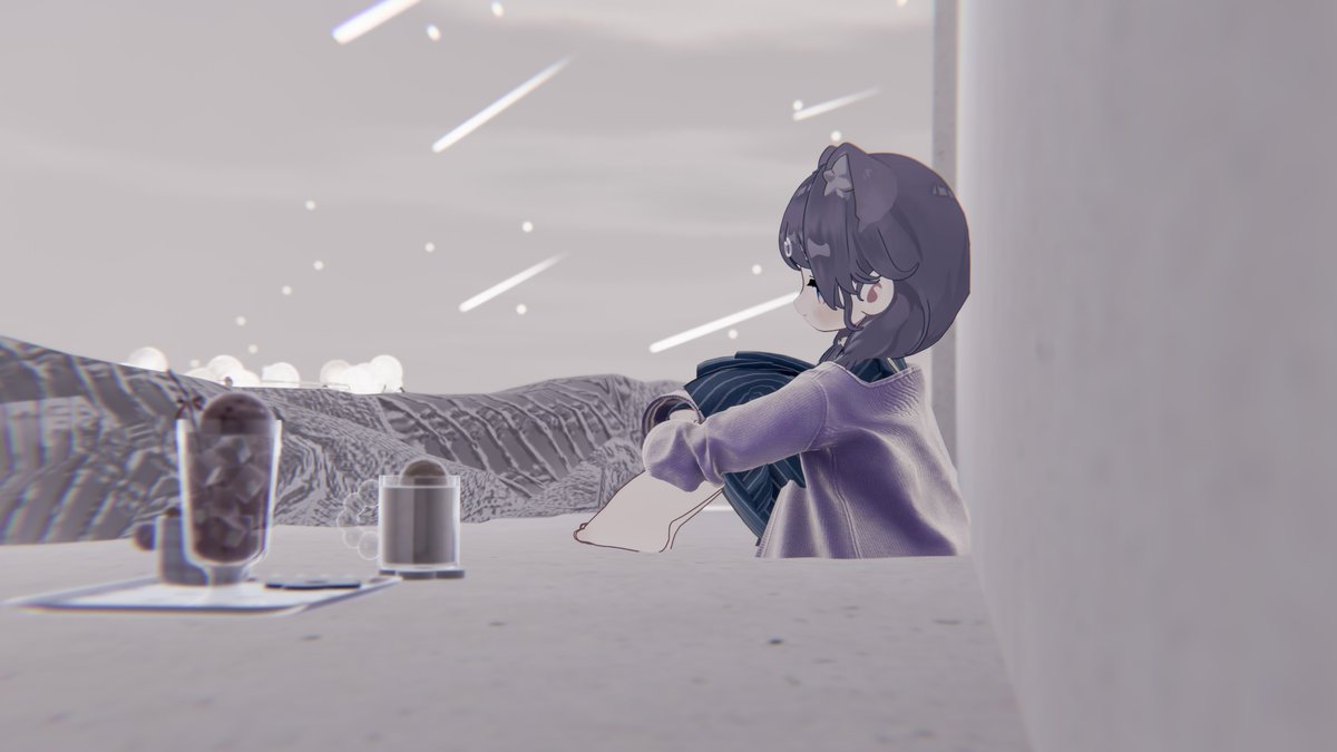 Flufforia
by: 杜本（morimoto）
vrchat.com/home/launch?wo…
優しく透明感のある穏やかなお部屋ワールド。白を基調とした広々としたお部屋で外のかわいい流れ星を眺めながらちるちるできるよ。たっぷりのブランケットに甘い飲み物、素足で歩きたくなる
 #VRChat_world紹介 #キプかわ #キプフェル