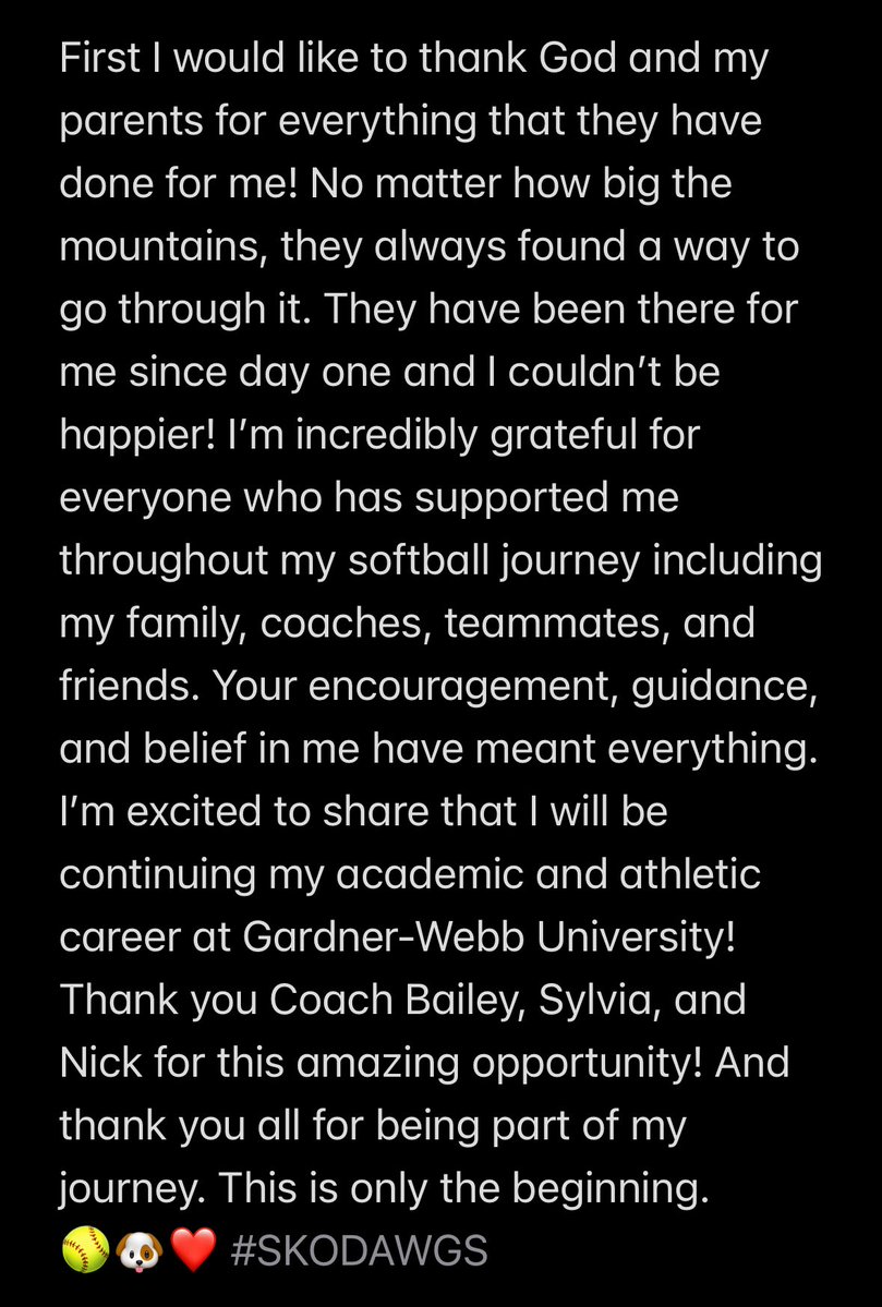 SerenaThurman09's tweet image. Next 4!!! 🐶🥎❤️ #Committed @GWUSoftball @TeamNC09Summer @TeamNCPritchard @TeamNCSoftball @TincherPitching @bhhstrength