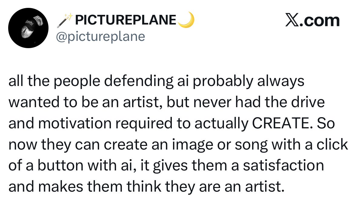 MADkurious's tweet image. Anti-AI people are always pretentious. 100% self-congratulatory hive mind.