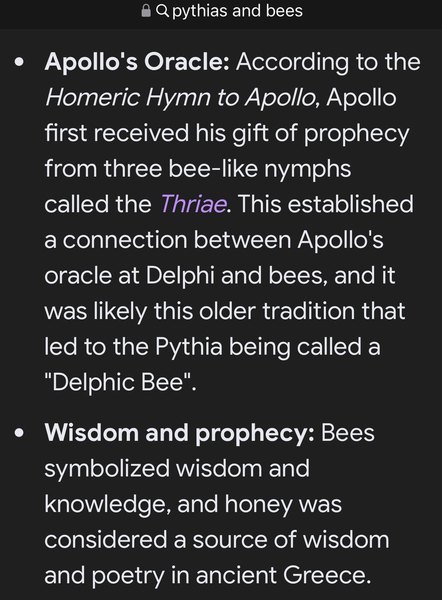 ebluribus's tweet photo. @TruCheetos The Pythias, the Oracle of Delphi, a pre-Hellenic (Mycenaean) cult. The thriae were three bee-bodied nymphs, who gave Apollo prophesy.
Mycenaean bookkeeping was written in Linear B. Coincidentally, Linear B was codified at the Wingspread Convention. Yes, Wingspread. #BEEES 🐝🐝 https://t.co/clwdl0XQhF