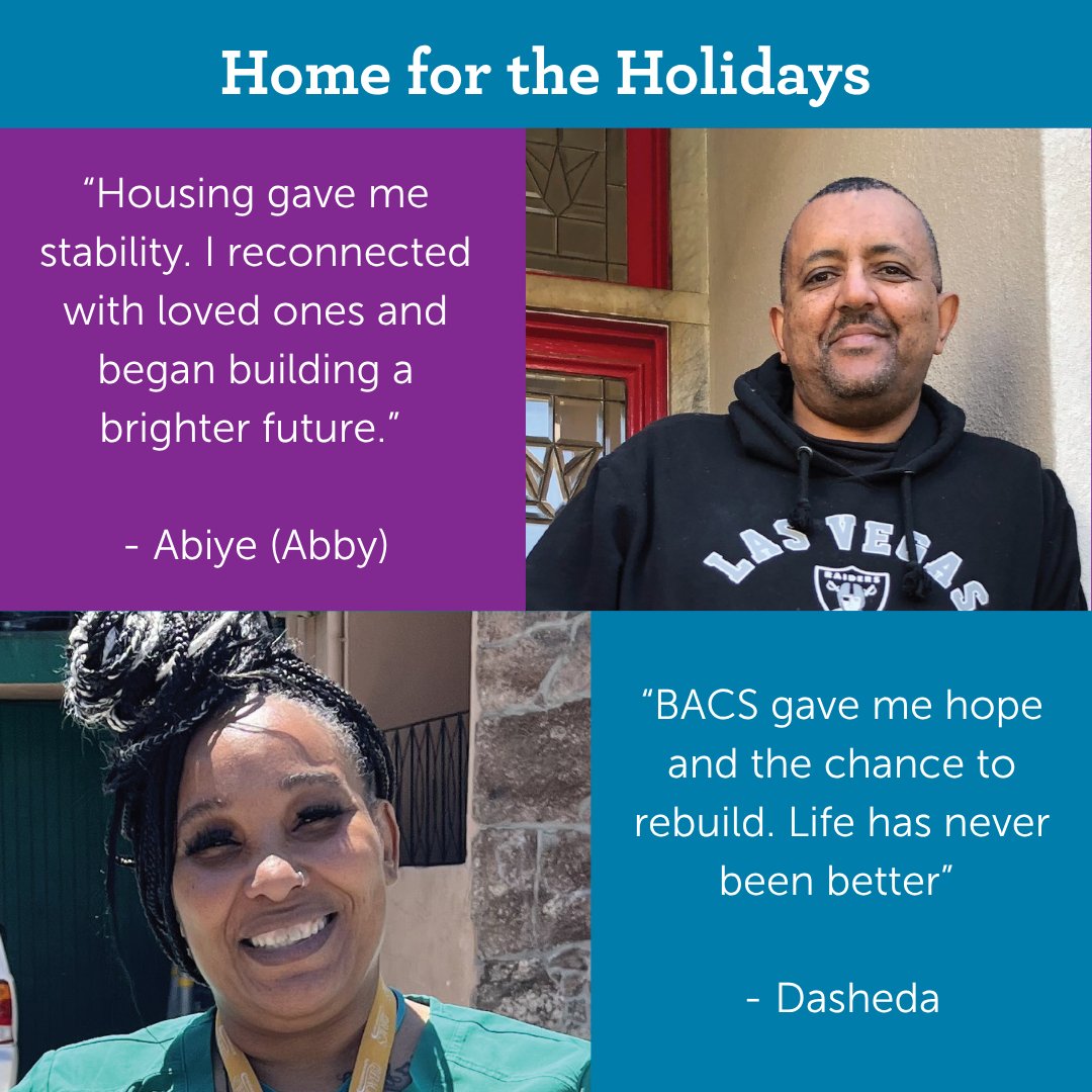 CommunitySvcs's tweet image. Let's spread some love and gratitude! 🎉 Donate to BACS and help individuals like Abby and Dasheda find a path out of homelessness.  Your donation will be DOUBLED up to $100,000!  Donate now and let's make a difference: bayareacs.org/donate/ #donate  #WhateverItTakes