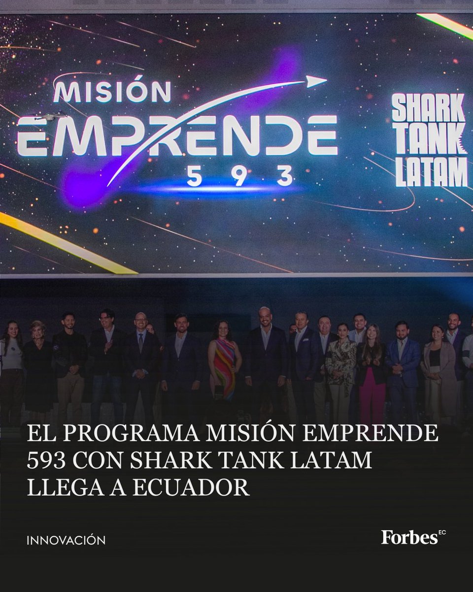 #Innovación | El programa “Misión Emprende 593 con Shark Tank Latam” es una iniciativa que llega a Ecuador en 2026 para potenciar el emprendimiento local. 

Selecciona 15 emprendimientos finalistas entre más de 4,100 postulaciones, quienes competirán y recibirán mentorías,