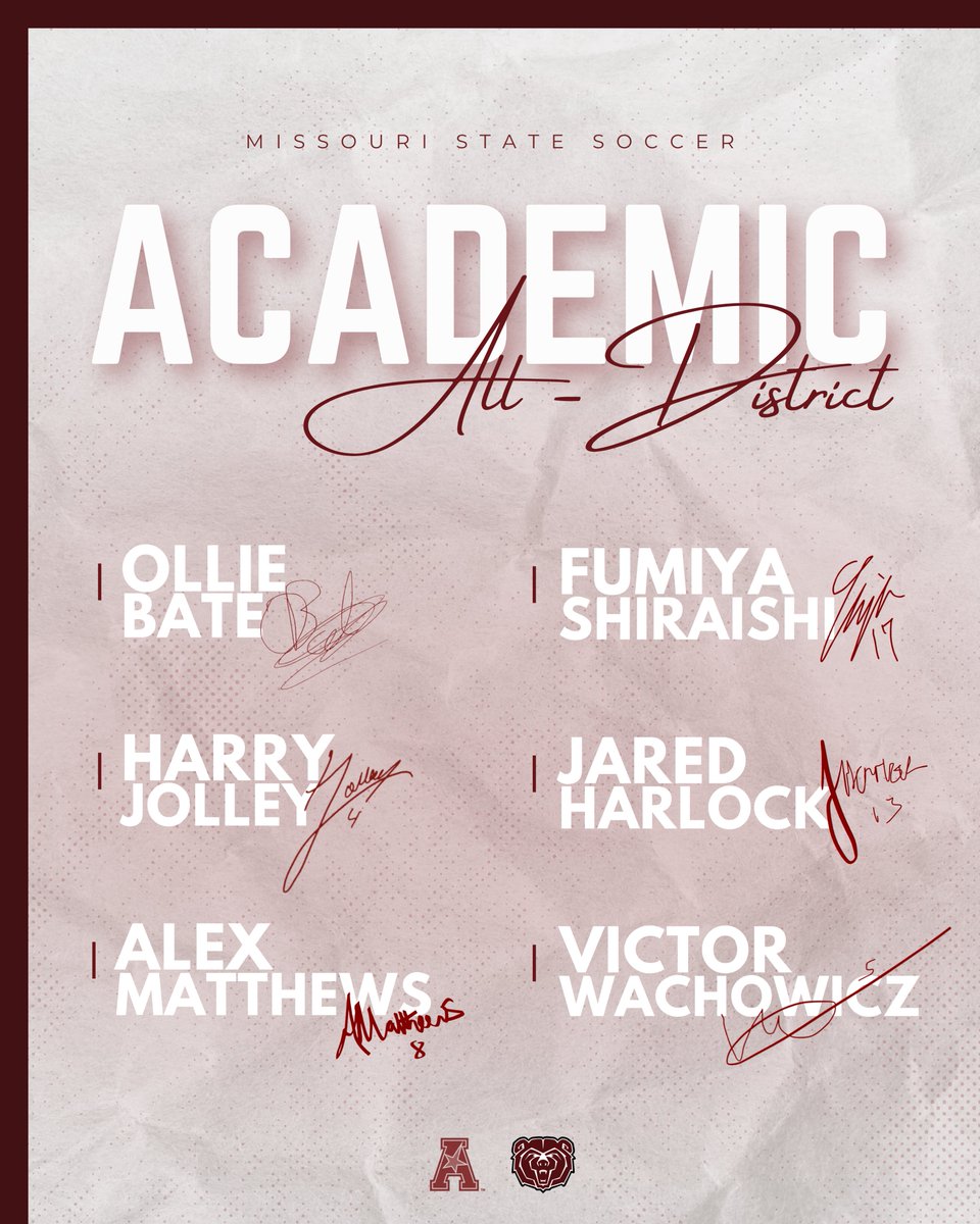 MoStateMSOC's tweet image. 6 of our Bears honored with CSC Academic All-District Awards! 🐻✏

🔗 tinyurl.com/4wm9cte2

#GoBears | #4Outs | #WeAreMoState