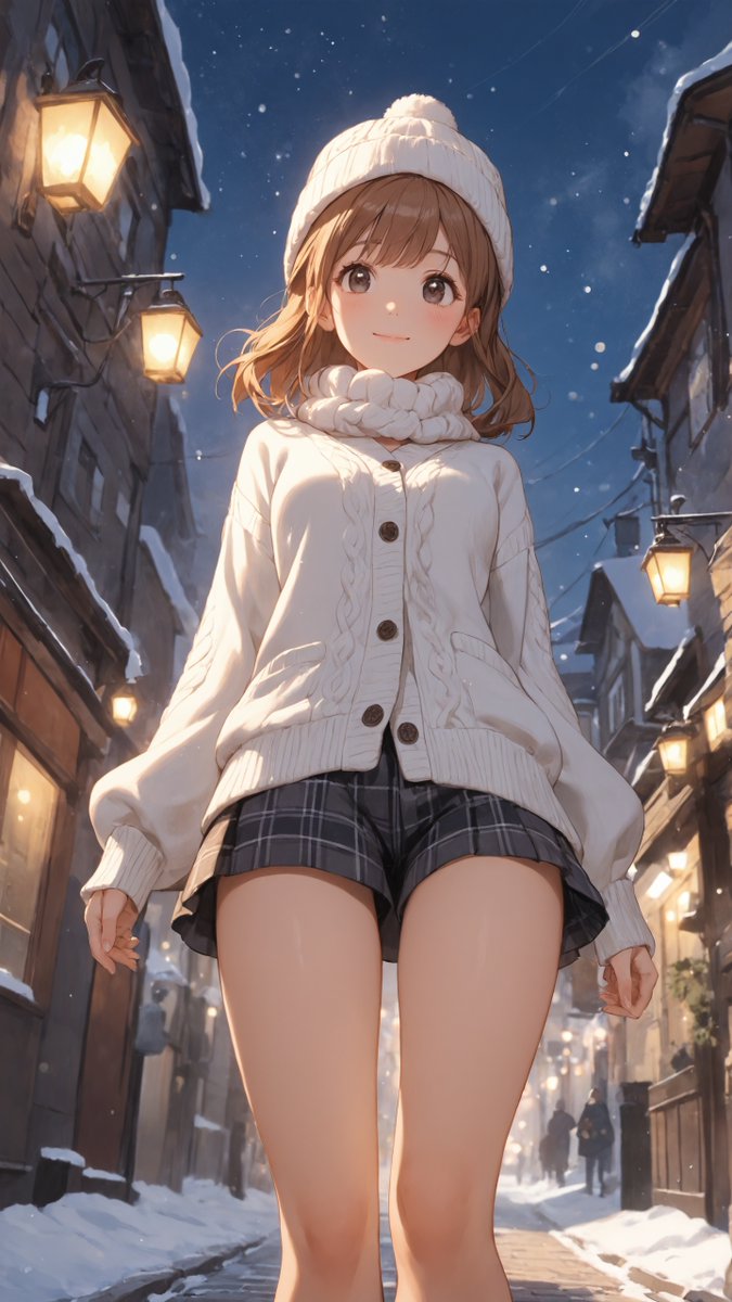 AIイラスト #AIart #希世依真 Good afternoon 🌤️ 雪まじりのcold air