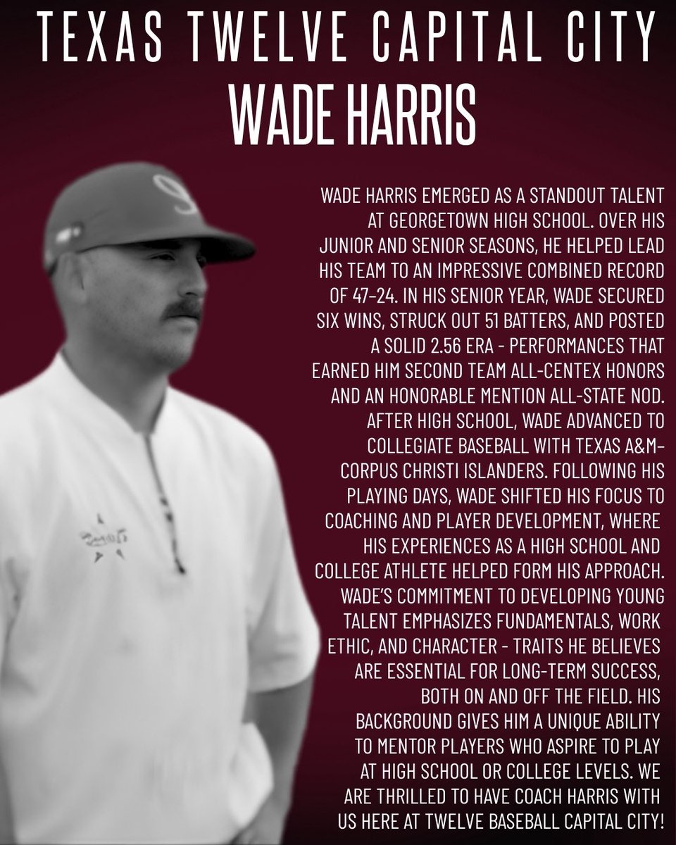 GPSTEXASBASEBA1's tweet image. 💥Coach Spotlight!💥@Wade_Harris8 former college pitcher has stepped up in so many ways for the program. We are very grateful for Coach Harris. We appreciate &amp;amp; love you. Proud of you Wade! @TwelveBaseball