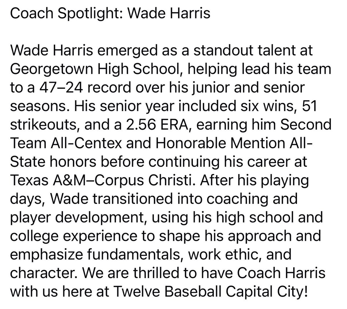 GPSTEXASBASEBA1's tweet image. 💥Coach Spotlight!💥@Wade_Harris8 former college pitcher has stepped up in so many ways for the program. We are very grateful for Coach Harris. We appreciate &amp;amp; love you. Proud of you Wade! @TwelveBaseball