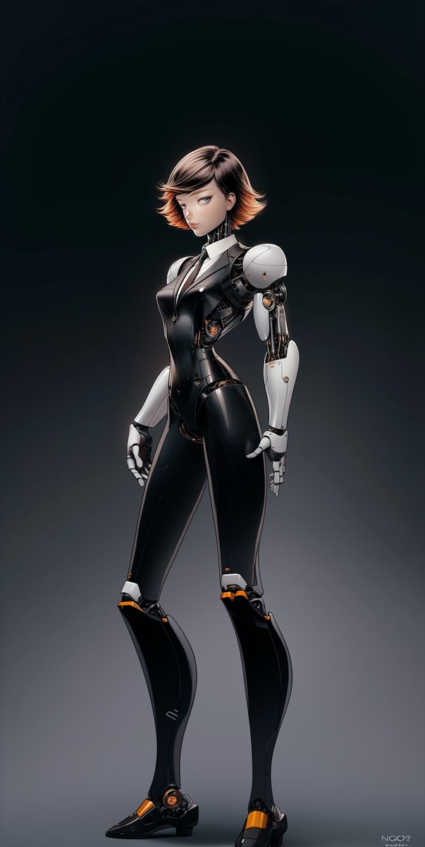 MdManheim's tweet image. 掲載日時：2025/11/27　8:33
登録日：2023/9/18
アンドロイド名：スーツスタイルアンドロイド62番
#midjourney #midjourneyart #aiart #android #アンドロイド #ロボ娘 mtbrs.net/ps_vonmanheim0…