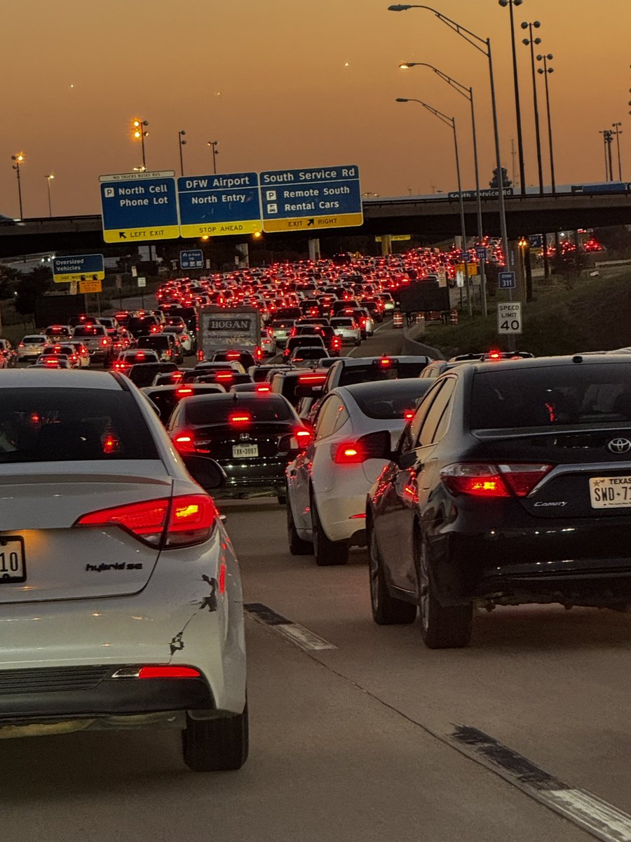 Dallas airport traffic.