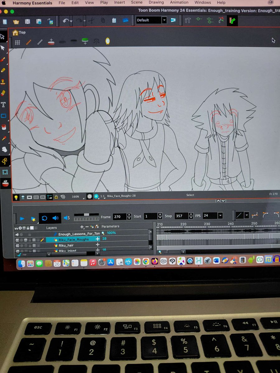 Livlovesart01's tweet image. I was in the middle of animating and I had to stop to admire this Riku face 🤣 I love it so far! #KingdomHeartspilot #2d #Digitalanimation