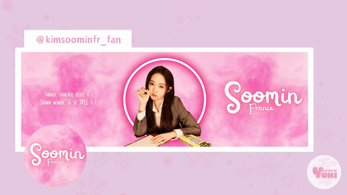 Pour ce nouveau comeback,  changement de layout pour Soomin France😉Un énorme merci <a href="/CallingMeYuki/">ᴄᴀʟʟɪɴɢ ᴍᴇ ʏᴜᴋɪ ❆</a> pour son superbe travail,  que j'aime toujours autant 🩷