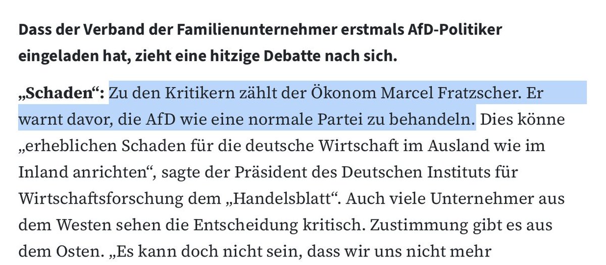 jan_mainka's tweet image. Warnhinweis ☝️
Marcel Fratzscher ist nicht wie ein normaler Ökonom zu betrachten!
#Servicetweet
#Familienunternehmer
#AfD