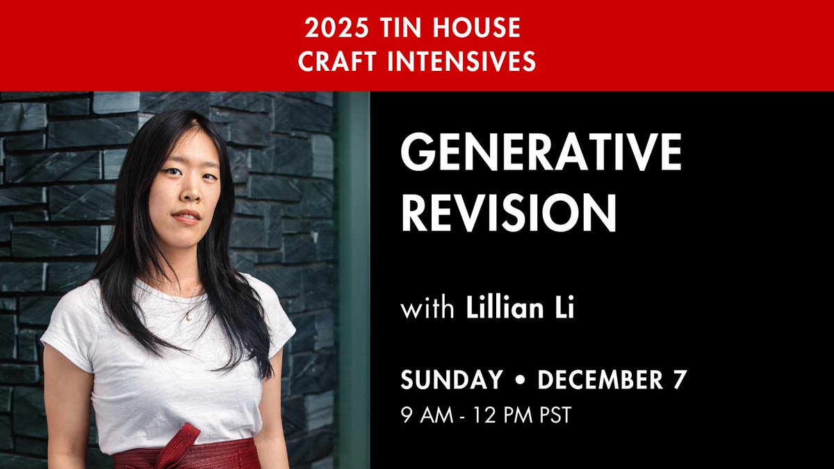 Tin_House's tweet image. This course will introduce you to “generative revision,” which focuses on producing new material in order to inform and shape the old. Instead of circling the same problems in our stories, you will leave them entirely behind!

Sign-up: tinhouse.com/product/fall-c…