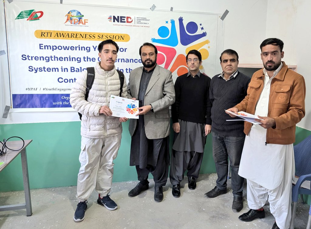 Witnessed another impactful youth-led RTI session at Striving for Change Institute, Hazara Town. Young participants learned about their rights under the Balochistan RTI Act 2021 and the importance of transparency and accountability.
#YPAF #YouthEngagement #RTI #RTIBalochistan