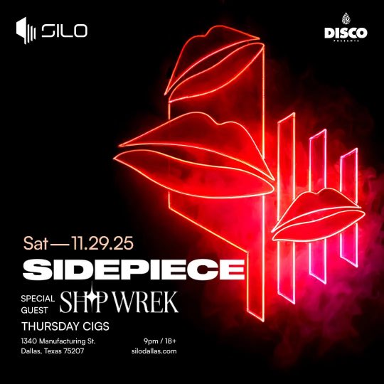 ‼️THIS WEEKEND’S HEADLINERS AT SILO DALLAS🎫

Celebrate Thanksgiving week at the best venue in Dallas!!

11.26 WEDNESDAY: GETTER
11.28 FRIDAY: MALAA (ALTER EGO)
11.29 SATURDAY: SIDEPIECE

Use promo code “TXFEST” to save online!
silodallas.com