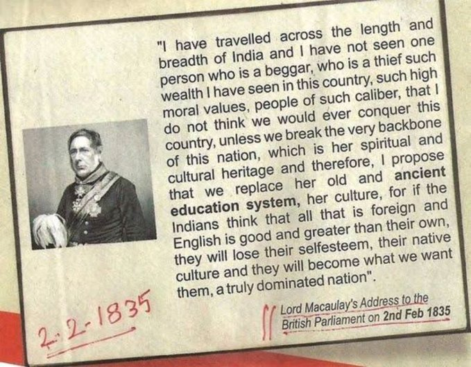 DhirajAhuja_'s tweet photo. Macaulay’s mission was simple — break Bharat’s spine and manufacture obedient slaves. They tried to erase our culture, rewrite our history & silence our pride.
Macaulay failed then — and he fails today.
#EndColonialMindset #UnapologeticallyIndian #BharatFirst #ColonialHangoverEnds #CulturalRebirth #MentalSlaveryEnds #SpineOfSteel