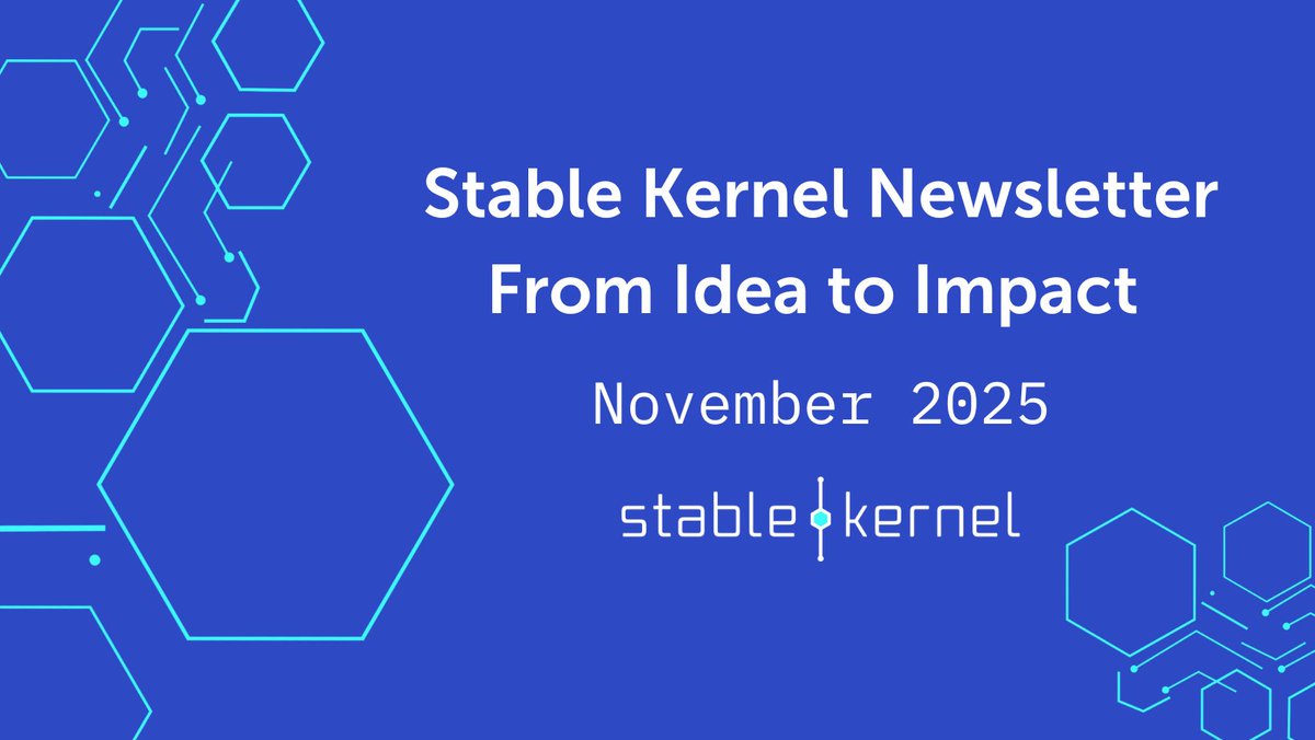 stablekernel's tweet image. 🍁 The November Stable Kernel Newsletter is here!

📰 Click to read, share, and—if you haven’t already—subscribe to stay ahead of what’s next in digital transformation.

Subscribe on LinkedIn hubs.ly/Q03VZ9Mg0

#StableKernel #Newsletter #DigitalTransformation #RetailTech