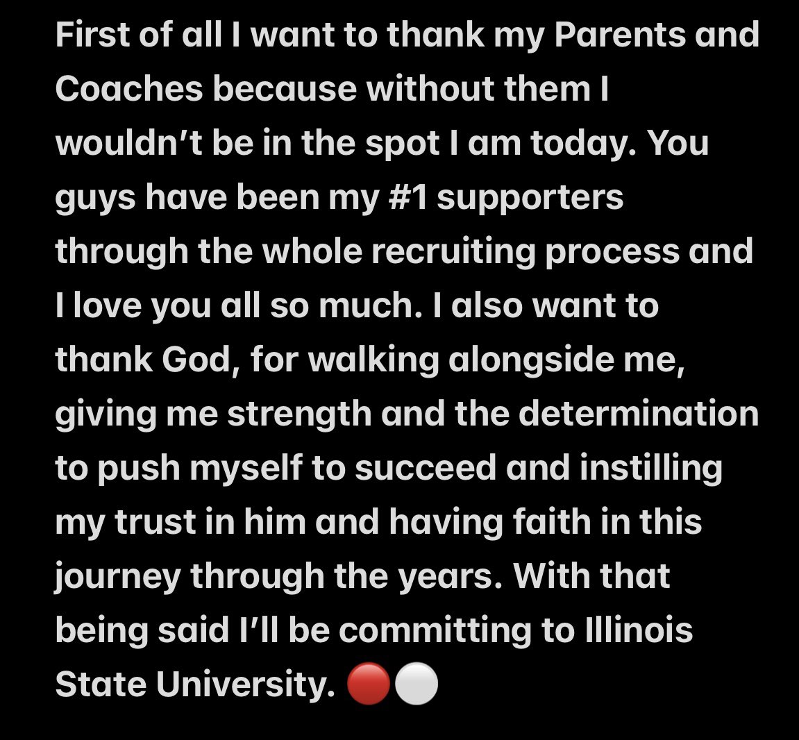 ZachPoole70's tweet image. 1,000% Committed🔴⚪️
@Coach_Etheridge @Coach_CJIrvin @RedbirdFB @Coach_Spack