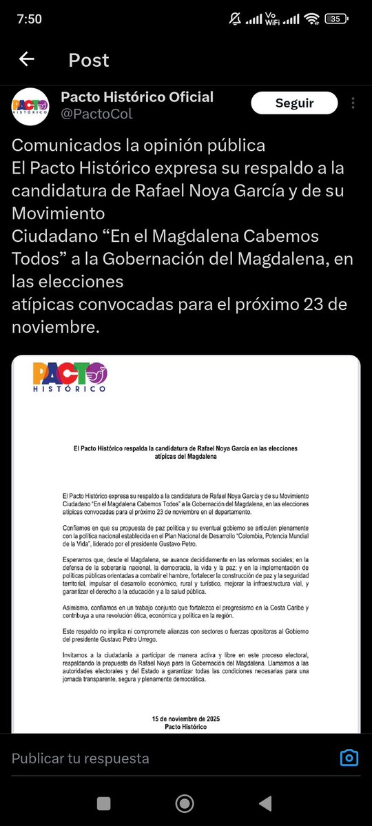 CuriCont14's tweet image. Compartamos las cosas desde una perspectiva imparcial, puesto que el mismo @PactoCol fue quien destruyó la unidad aliandose en el país con la derecha y utilizando el bolígrafo en la famosa consulta que hicieron en octubre y no apoyaremos a quienes solo luchan por sus intereses.